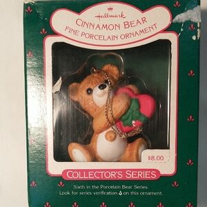 Vintage 1988 Hallmark porcelain "Cinnamon Bear" ornament